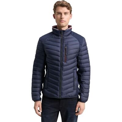 1031475 TOM TAILOR Męskie Hybrydowa kurtka pikowana , 10668 Sky Captain Blue, 3XL 1031475 TOM TAILOR Męskie Hybrydowa kurtka pikowana , 10668 Sky Captain Blue, 3XL
