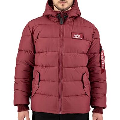 118113-184 Alpha Industries Kurtka zimowa z kapturem Puffer Alpha FD dla kobiet Burgundy 118113-184 Alpha Industries Kurtka zimowa z kapturem Puffer Alpha FD dla kobiet Burgundy