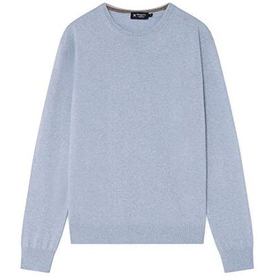 HM702346-5PS Hackett London Męski wełniany sweter Cash Mix Crew, Niebieski (Powder Blu 5 szt.), M HM702346-5PS Hackett London Męski wełniany sweter Cash Mix Crew, Niebieski (Powder Blu 5 szt.), M
