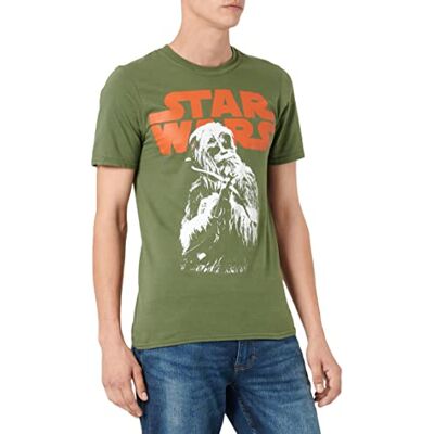 FBMTS592 Star Wars Koszulka męska Chewie Crossbow, Wojskowa zieleń, XL FBMTS592 Star Wars Koszulka męska Chewie Crossbow, Wojskowa zieleń, XL