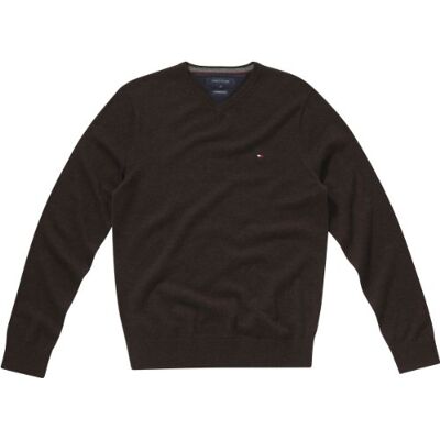 LAMBSWOOL V-NK CF / 857820938 Tommy Hilfiger Męski sweter Lambswool V-NK CF/857820938, Brązowy (013 After Dark Htr), 50 LAMBSWOOL V-NK CF / 857820938 Tommy Hilfiger Męski sweter Lambswool V-NK CF/857820938, Brązowy (013 After Dark Htr), 50