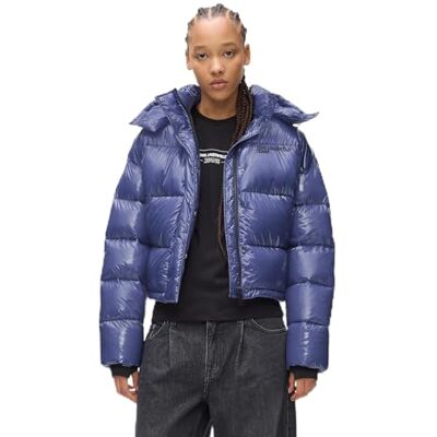 A4W15022 Karl Lagerfeld Jeans, Damskie, Boxy Puffer, Boxy Fit, Niebieski, S A4W15022 Karl Lagerfeld Jeans, Damskie, Boxy Puffer, Boxy Fit, Niebieski, S