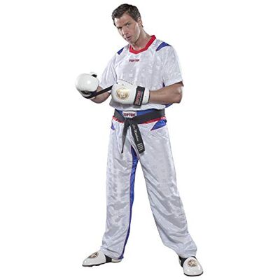 1682-16160 TopTen Kickboxuniform "PQ Mesh" rozm. S = 160 cm, biało-niebieski 1682-16160 TopTen Kickboxuniform "PQ Mesh" rozm. S = 160 cm, biało-niebieski