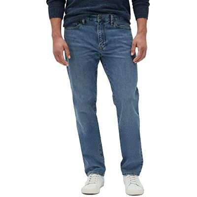 499987 GAP Dżinsy męskie o prostym kroju, Medium Wash Vista, 30W / 30L 499987 GAP Dżinsy męskie o prostym kroju, Medium Wash Vista, 30W / 30L