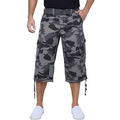 XMS-1618 X RAY Męskie cargos, Czarna flaga kamuflażowa, 36 XMS-1618 X RAY Męskie cargos, Czarna flaga kamuflażowa, 36
