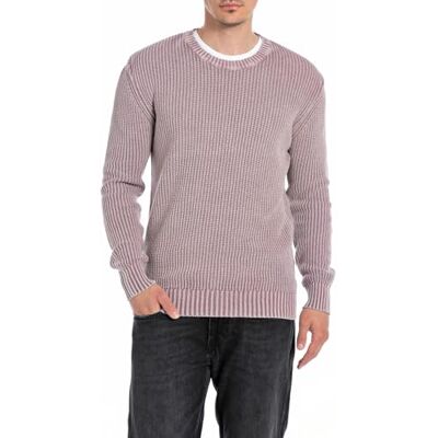 UK8257.000.G22454Q Replay Męski sweter bawełniany Regular Fit, 909 Ametyst, 3XL UK8257.000.G22454Q Replay Męski sweter bawełniany Regular Fit, 909 Ametyst, 3XL