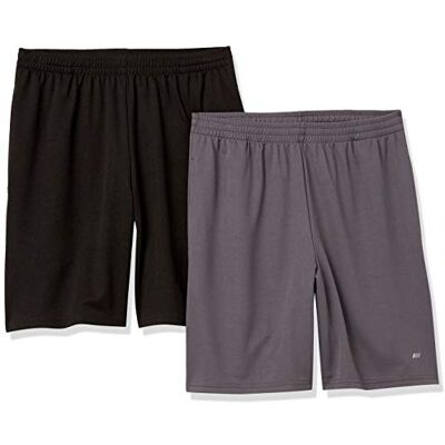 13215-DRKGB-Small Amazon Essentials Men's Spodenki Performance Tech loose fit (dostępne w wersjach Big i Tall), Pack of 2, Ciemnoszary/Czarny, S 13215-DRKGB-Small Amazon Essentials Men's Spodenki Performance Tech loose fit (dostępne w wersjach Big i Tall), Pack of 2, Ciemnoszary/Czarny, S