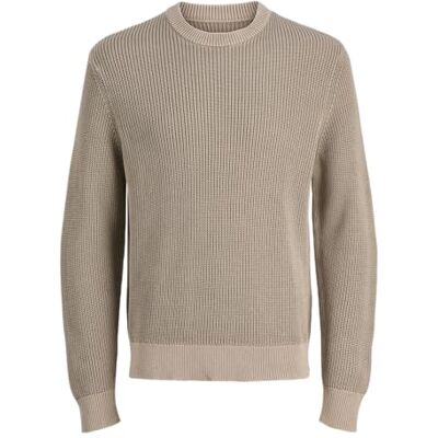12283980-4833436 JACK & JONES Jcomotion Knit Wash Crew Neck, Desert Taupe, XL 12283980-4833436 JACK & JONES Jcomotion Knit Wash Crew Neck, Desert Taupe, XL