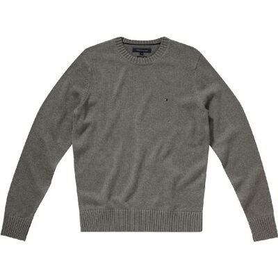 TOMMY PREP C-NK CF / 857820813 Tommy Hilfiger Męski sweter Tommy PREP C-NK CF/857820813, Szary (043 Silver Fog Htr), 48 TOMMY PREP C-NK CF / 857820813 Tommy Hilfiger Męski sweter Tommy PREP C-NK CF/857820813, Szary (043 Silver Fog Htr), 48