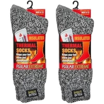 416133 Polar Extreme Męskie skarpety termiczne, nowoczesne, czarny nakrapiany, 43-47 EU 416133 Polar Extreme Męskie skarpety termiczne, nowoczesne, czarny nakrapiany, 43-47 EU