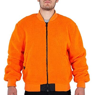 198106-241 Alpha Industries MA-1 FLC Rev Bomber Jacket dla mężczyzn Black/Orange 198106-241 Alpha Industries MA-1 FLC Rev Bomber Jacket dla mężczyzn Black/Orange