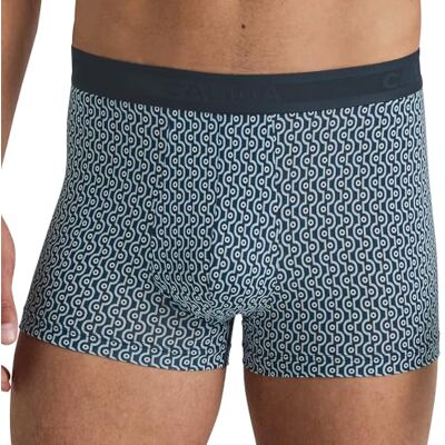 26180 Calida Grafic Cotton bokserki męskie, ze 100% bawełny Supima, z elastycznym ściągaczem, Dark Sapphire, 52-54 26180 Calida Grafic Cotton bokserki męskie, ze 100% bawełny Supima, z elastycznym ściągaczem, Dark Sapphire, 52-54