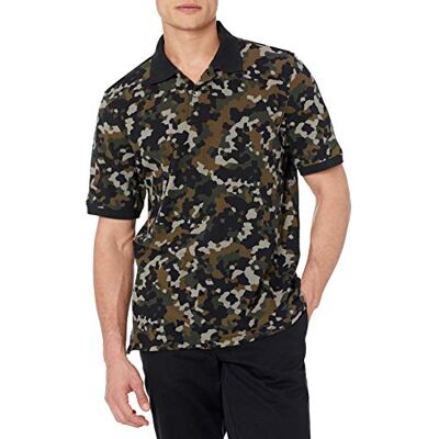 F16AE40000-OLVGC-Small Amazon Essentials Men's Bawełniana koszulka polo pique regular fit (dostępna w wersjach Big i Tall), Oliwkowy Moro, S F16AE40000-OLVGC-Small Amazon Essentials Men's Bawełniana koszulka polo pique regular fit (dostępna w wersjach Big i Tall), Oliwkowy Moro, S