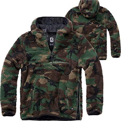 5023-10-4XL Brandit Teddyfleece Worker pulower sweter męski, woodland, 4XL 5023-10-4XL Brandit Teddyfleece Worker pulower sweter męski, woodland, 4XL