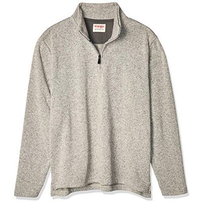 ZHGZB2D Wrangler Authentics Męski sweter polarowy z zamkiem błyskawicznym, Jasnoszary wrzosowy, XXL ZHGZB2D Wrangler Authentics Męski sweter polarowy z zamkiem błyskawicznym, Jasnoszary wrzosowy, XXL