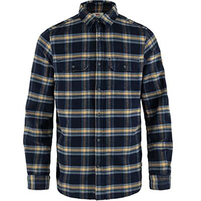 F82978 FJÄLLRÄVEN Męski sweter Övik Heavy Flanelowy M, Ciemny granatowy/brązowy gryka, XL F82978 FJÄLLRÄVEN Męski sweter Övik Heavy Flanelowy M, Ciemny granatowy/brązowy gryka, XL