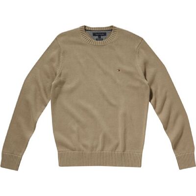TOMMY PREP C-NK CF / 857820813 Tommy Hilfiger Męski sweter Tommy PREP C-NK CF/857820813, beżowy (077 Timber Wolf-eur), 48 TOMMY PREP C-NK CF / 857820813 Tommy Hilfiger Męski sweter Tommy PREP C-NK CF/857820813, beżowy (077 Timber Wolf-eur), 48