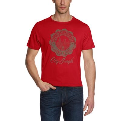 2423053_52_(L)_BRIGHT RED 339 LERROS Męski T-shirt 2423053_52_(L)_BRIGHT RED 339 LERROS Męski T-shirt
