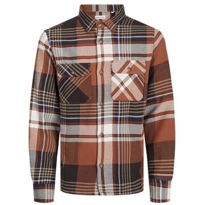 12261170 Jack & Jones JJdarren flanelowa koszulka z krótkim rękawem LS, Mocha Bisque., M 12261170 Jack & Jones JJdarren flanelowa koszulka z krótkim rękawem LS, Mocha Bisque., M