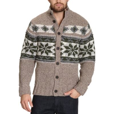 Tommy Hilfiger Męska kurtka z dzianiny 887804250 / Berne BTN Cardi CF, Wielokolorowy (Surf Tan Htr/Multi), 56 Tommy Hilfiger Męska kurtka z dzianiny 887804250 / Berne BTN Cardi CF, Wielokolorowy (Surf Tan Htr/Multi), 56