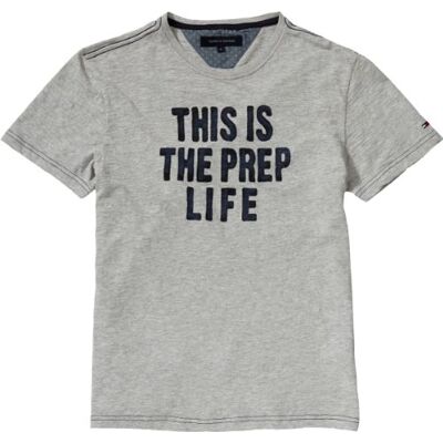 Tommy Hilfiger T-shirt męski, szary (501 Cloud Htr), 56 Tommy Hilfiger T-shirt męski, szary (501 Cloud Htr), 56