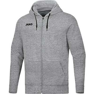6865 Jako Męska kurtka z kapturem Base, jasnoszary melanż, XXL, 6865 Jako Męska kurtka z kapturem Base, jasnoszary melanż, XXL,