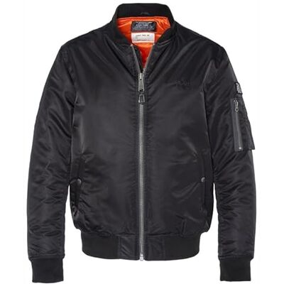 AIRFORCERS-Noir-5XL Schott NYC Kurtka bomber Schott Nylon Eco Airforcers czarna, czarny, 5XL duże rozmiary wysoki AIRFORCERS-Noir-5XL Schott NYC Kurtka bomber Schott Nylon Eco Airforcers czarna, czarny, 5XL duże rozmiary wysoki