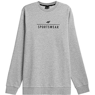 4FSS23TSWSM349 4F Bluza męska, Cold Light Grey Melange, 3XL 4FSS23TSWSM349 4F Bluza męska, Cold Light Grey Melange, 3XL