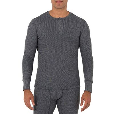 WRT21088 Fruit of the Loom Męska piżama top, Greystone Heather, L WRT21088 Fruit of the Loom Męska piżama top, Greystone Heather, L