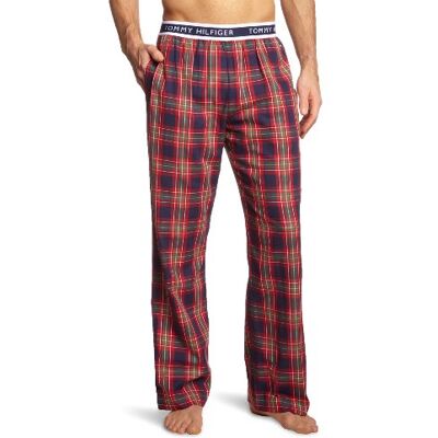 Tommy Hilfiger Męskie spodnie piżamowe Conrad Woven Long pants/2S87901542, Czerwony (888 Chili Pepper/Check), 50 Tommy Hilfiger Męskie spodnie piżamowe Conrad Woven Long pants/2S87901542, Czerwony (888 Chili Pepper/Check), 50