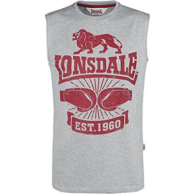 117016 Lonsdale M?ski T-shirt Cleator szary Marl Grey 3XL 117016 Lonsdale M?ski T-shirt Cleator szary Marl Grey 3XL
