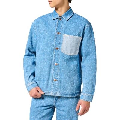 112357298 Wrangler Novak Chore Jacket kurtka dżinsowa dla mężczyzn, All Fired, M 112357298 Wrangler Novak Chore Jacket kurtka dżinsowa dla mężczyzn, All Fired, M
