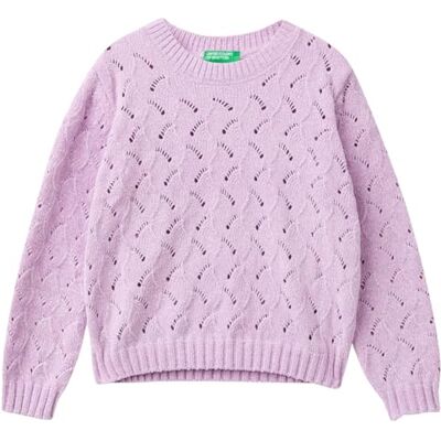 16CLG100O United Colors of Benetton Bluza dziewczęca, Fioletowy, 5 lat 16CLG100O United Colors of Benetton Bluza dziewczęca, Fioletowy, 5 lat