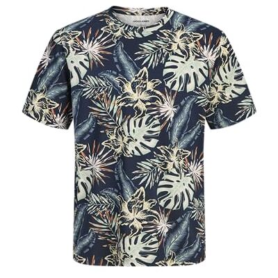 12295980-4998156 JACK & JONES Jjhonolulu AOP Tee SS Crew Neck Pls Plus Size, granatowy blezer, 3XL 12295980-4998156 JACK & JONES Jjhonolulu AOP Tee SS Crew Neck Pls Plus Size, granatowy blezer, 3XL