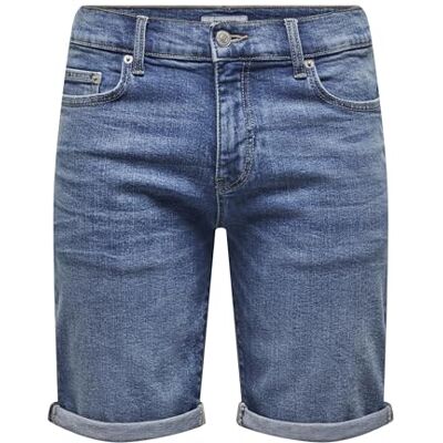 22027644 ONLY & SONS Męskie szorty jeansowe, jasnoniebieski (light blue denim), L 22027644 ONLY & SONS Męskie szorty jeansowe, jasnoniebieski (light blue denim), L