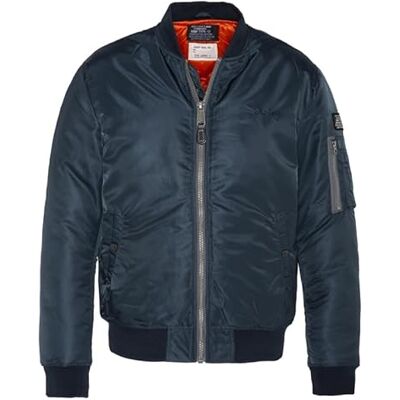 AIRFORCERS-NAVY-4XL Schott NYC Kurtka bomber Schott Nylon Eco Airforcers Navy, Niebieski, Taille unique Grande taille Taille Tall AIRFORCERS-NAVY-4XL Schott NYC Kurtka bomber Schott Nylon Eco Airforcers Navy, Niebieski, Taille unique Grande taille Taille Tall