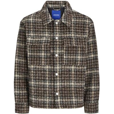 12261835 Jack & Jones JORONTARIO kurtka męska SN, czekoladowy brąz/szczegóły: Check, XL, Czekoladowy brąz/szczegóły: check, XL 12261835 Jack & Jones JORONTARIO kurtka męska SN, czekoladowy brąz/szczegóły: Check, XL, Czekoladowy brąz/szczegóły: check, XL