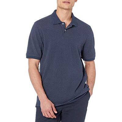 F16AE40000-NVYDT-X-Small Amazon Essentials Men's Bawełniana koszulka polo pique regular fit (dostępna w wersjach Big i Tall), Granatowy Biały Kropki, XS F16AE40000-NVYDT-X-Small Amazon Essentials Men's Bawełniana koszulka polo pique regular fit (dostępna w wersjach Big i Tall), Granatowy Biały Kropki, XS