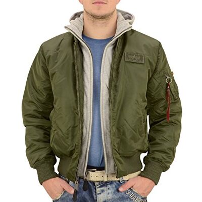 183110-257 Alpha Industries MA-1 D-Tec Bomber Jacket dla mężczyzn Dark Green 183110-257 Alpha Industries MA-1 D-Tec Bomber Jacket dla mężczyzn Dark Green