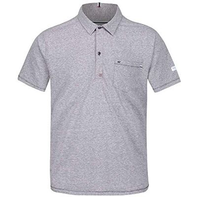 RMT204 68M60 Regatta Męskie bawełniane Mando' krótkie rękawy w paski guziki dekolt t-shirty/polos/kamizelki, rockowo-szary, M RMT204 68M60 Regatta Męskie bawełniane Mando' krótkie rękawy w paski guziki dekolt t-shirty/polos/kamizelki, rockowo-szary, M