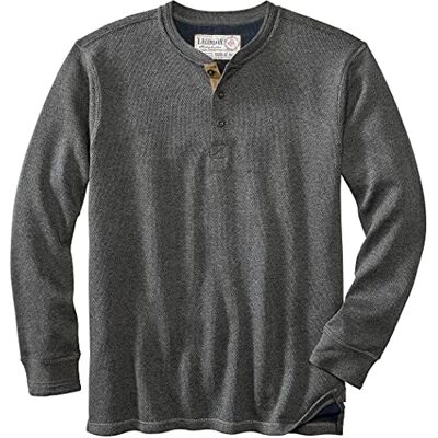 6040 CRHT MED Legendary Whitetails Men's Tough as Buck Double Layer Thermal Henley Shirt, Charcoal Heather, Medium 6040 CRHT MED Legendary Whitetails Men's Tough as Buck Double Layer Thermal Henley Shirt, Charcoal Heather, Medium