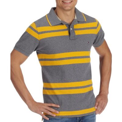 Tommy Hilfiger MORGAN STP POLO SS SF 883521594 T-shirt męski, srebro, 56 Tommy Hilfiger MORGAN STP POLO SS SF 883521594 T-shirt męski, srebro, 56
