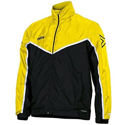 T70018 Mitre Kurtka przeciwdeszczowa męska Primero Football Training Czarny/żółty/biały XXL T70018 Mitre Kurtka przeciwdeszczowa męska Primero Football Training Czarny/żółty/biały XXL