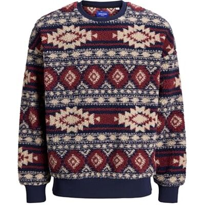 12288980-4904088 JACK & JONES Męski Joreddie Teddy Crew Neck T25, Blazer Navy, L, Marynarka granatowa, L 12288980-4904088 JACK & JONES Męski Joreddie Teddy Crew Neck T25, Blazer Navy, L, Marynarka granatowa, L