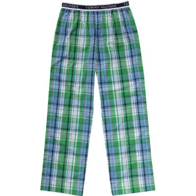 Tommy Hilfiger Męskie spodnie piżamowe 2S87901187 / Reese Woven Pants, Wielokolorowy (480 Green Lake/Check), 56 Tommy Hilfiger Męskie spodnie piżamowe 2S87901187 / Reese Woven Pants, Wielokolorowy (480 Green Lake/Check), 56