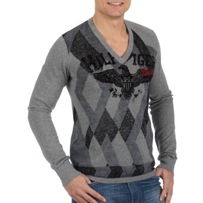 Tommy Hilfiger Męski sweter, Rozmiar 50, Szary (Lt Grey Heather/Wielobarwny), Szary (Lt Grey Heather/Multicolor) Tommy Hilfiger Męski sweter, Rozmiar 50, Szary (Lt Grey Heather/Wielobarwny), Szary (Lt Grey Heather/Multicolor)