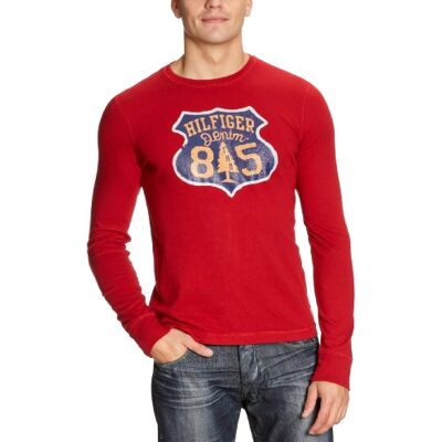 1957803119 / Sasha cn tee l/s Hilfiger Denim Koszulka Męska, Czerwony-tr-i4-4, L 1957803119 / Sasha cn tee l/s Hilfiger Denim Koszulka Męska, Czerwony-tr-i4-4, L