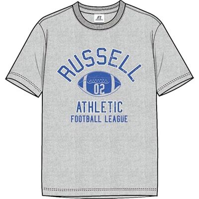 A30401-VK-091 RUSSELL ATHLETIC S/S Crewneck koszulka męska, New Grey Marl, M A30401-VK-091 RUSSELL ATHLETIC S/S Crewneck koszulka męska, New Grey Marl, M