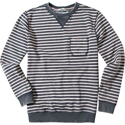 1957885833-416 Tommy Jeans Męska koszulka z długim rękawem Bob cn hknit l/s, Wielokolorowy (Navy Blazer-pt/Classic White 416), S 1957885833-416 Tommy Jeans Męska koszulka z długim rękawem Bob cn hknit l/s, Wielokolorowy (Navy Blazer-pt/Classic White 416), S