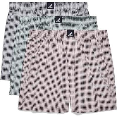 X64399-96140-M Nautica Bokserki męskie, Gingham Peacoat/Hunter Green/Wine, M X64399-96140-M Nautica Bokserki męskie, Gingham Peacoat/Hunter Green/Wine, M